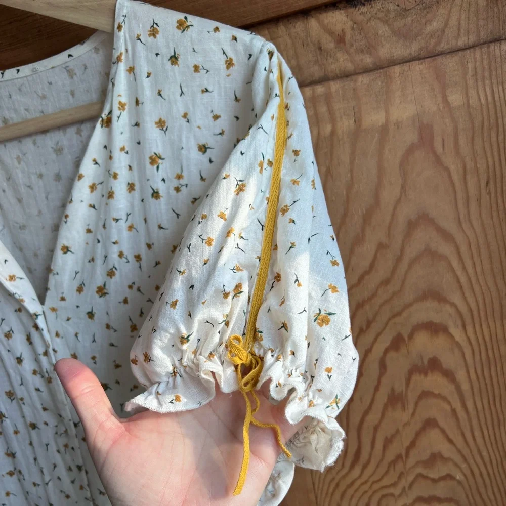 Fin & Vince | RARE Floral Linen Blend Prairie Dress - Picture 4 of 8